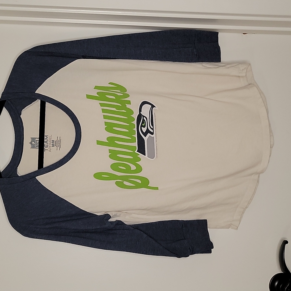 Seahawks raglan tee, womens M
